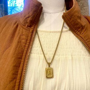 Gold Monogram Initial Necklace